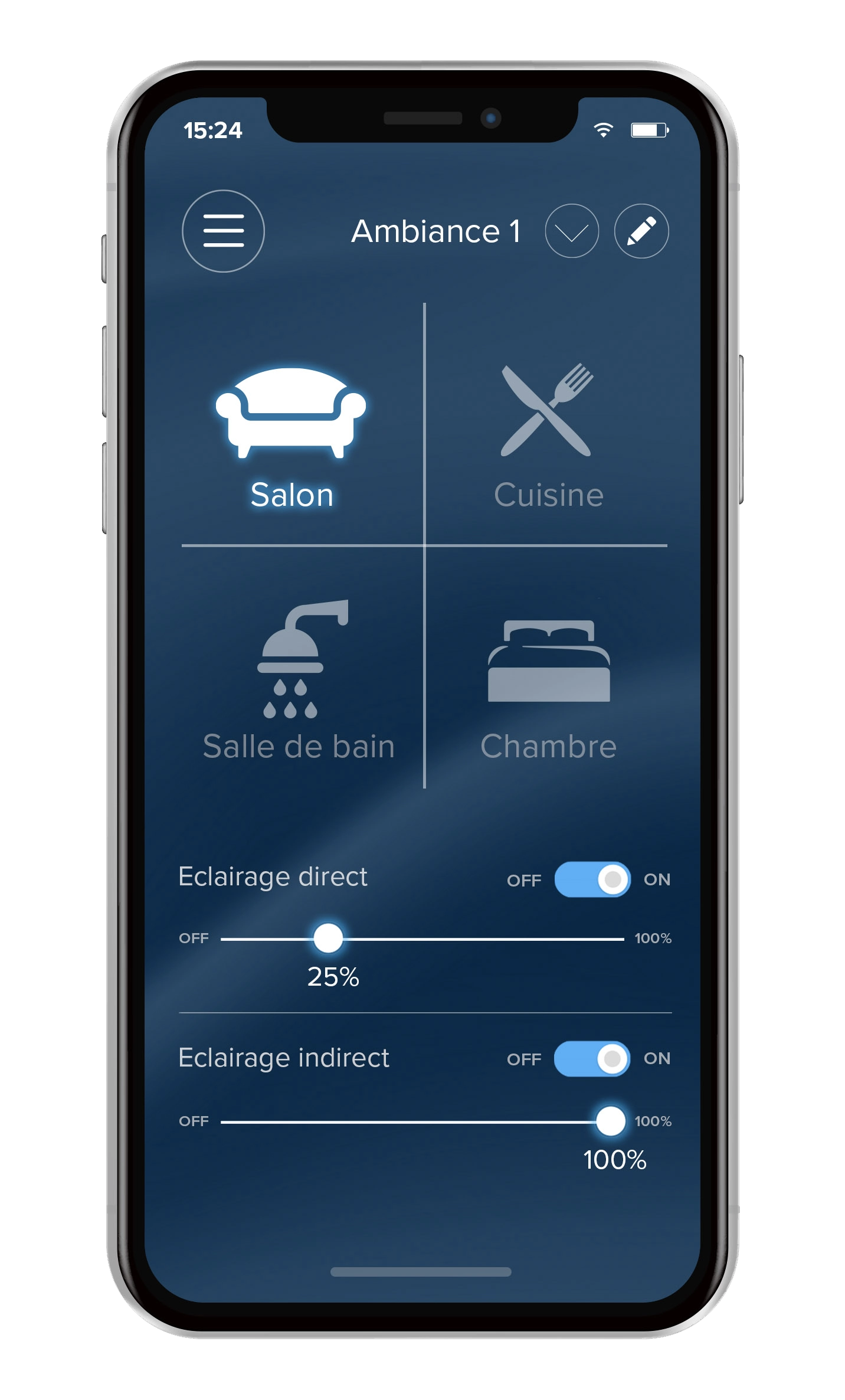 Interface Xperience Pilote mobile