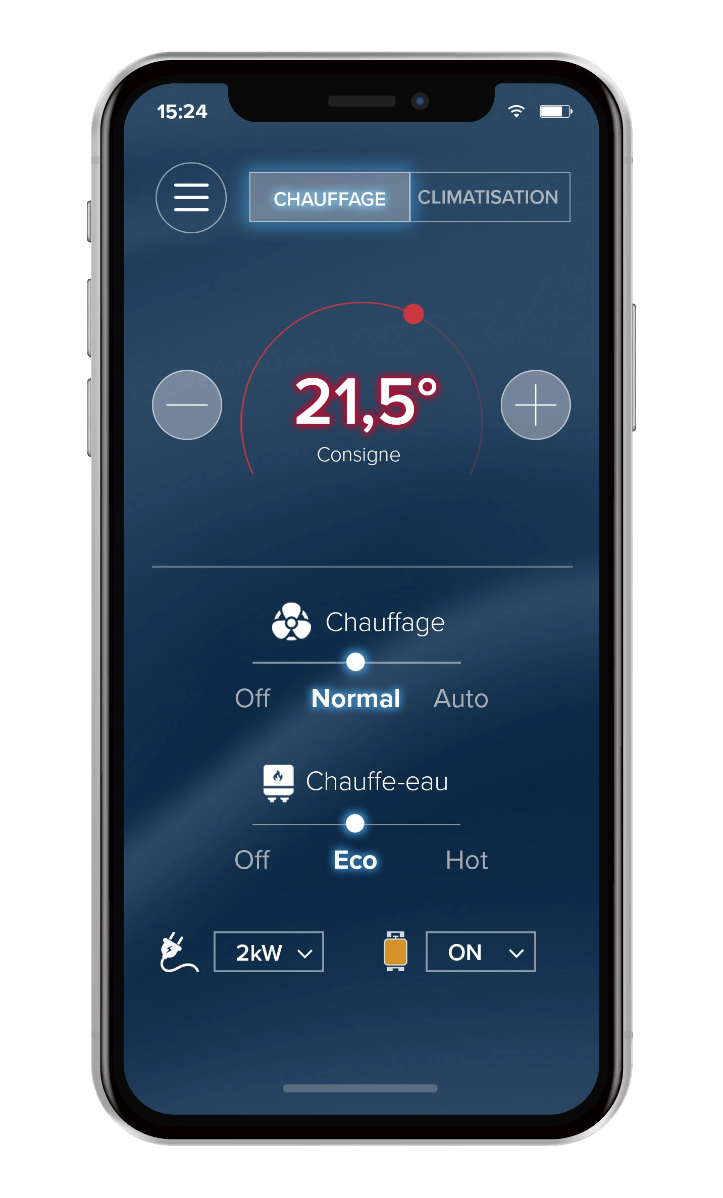 Interface Xperience Pilote mobile